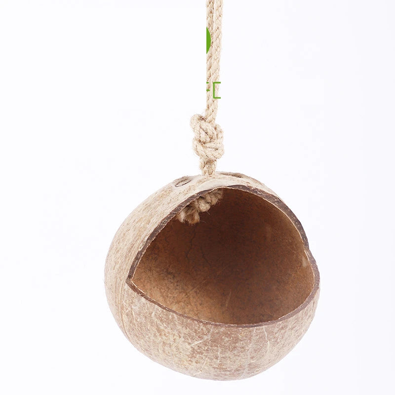 Hamster House Bite-resistant Natural Small Pet Coconut Cages Guinea-pig Hamster Hideout House Toy Wooden House Pet Supplies